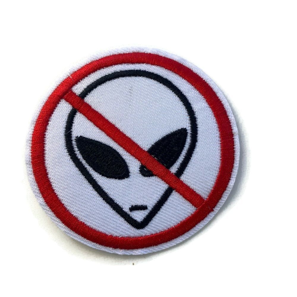 No Aliens Embroidered Patch